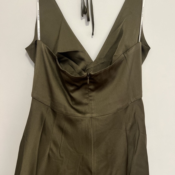 NWT Shona Joy Luxe Twist Front Halter Midi Dress - Pine size 6 - Picture 6 of 9